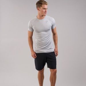 Gymshark mens apex T-shirt Light Grey Small